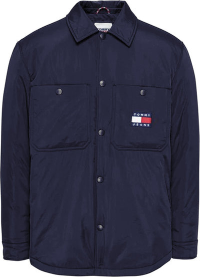 Giubbotti Tommy Hilfiger giaccone con distintivo blu navy