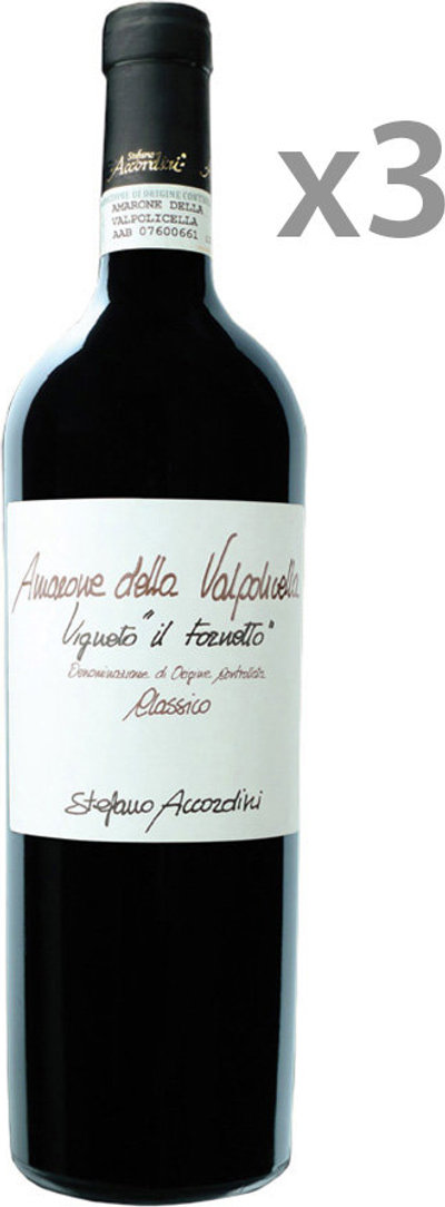 Vini rossi 3 bottiglie "Il Fornetto" Amarone della Valpolicella 2015