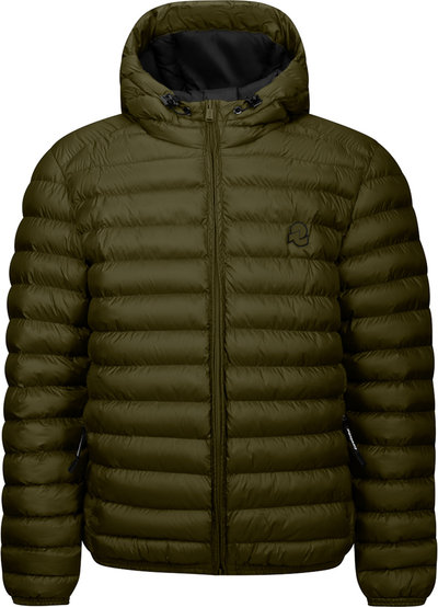 PIUMINO BASICO CON CAPPUCCIO VERDE MILITARE