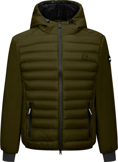 PIUMINO CON CAPPUCCIO SPORT VERDE MILITARE