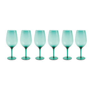 Set 6 calici bicchieri bicchiere acqua 260 ml in vetro colore blu 17 cm  GIN-820489 : : Casa e cucina