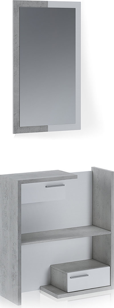 Mobili Ingresso KIARA CEMENT, grigio/bianco