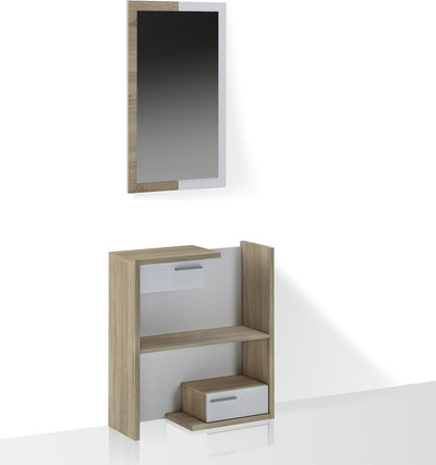 Mobili Ingresso KIARA WOOD, rovere/bianco