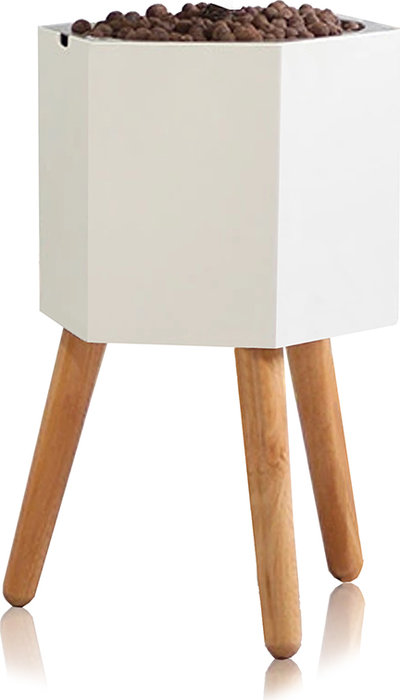 Giardinaggio Vaso autoinnaffiante per esterno / interno CALLA - D, bianco
