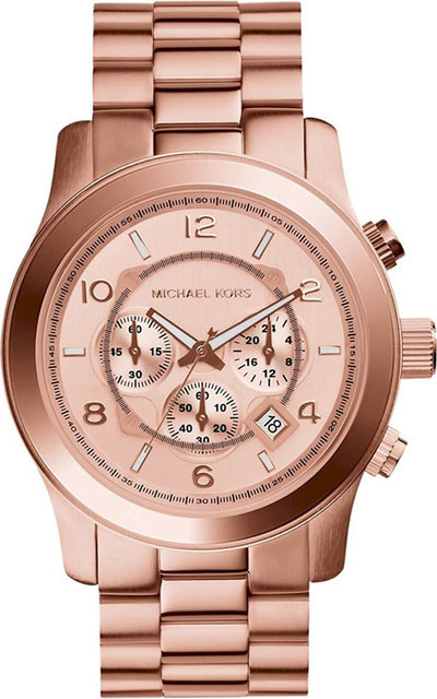 Orologi Michael Kors Orologio da Polso Cronografo Micheal Kors con cinturino in acciaio, movimento al Quarzo Oro rosa