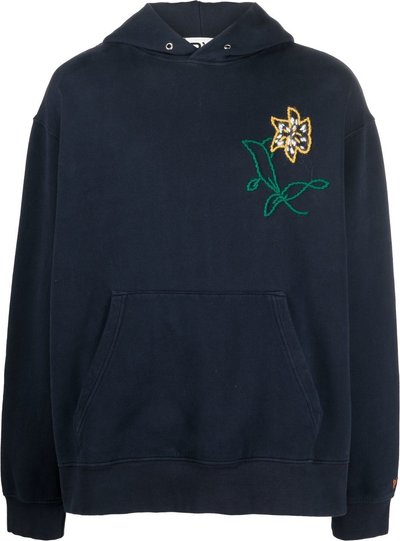 Maglie Felpa con cappuccio P`s Organic Maglione Ricamato Fiore
