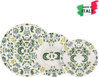 Servizi Tavola Servizio piatti ceramica sottosmalto 18 pezzi Sanremo