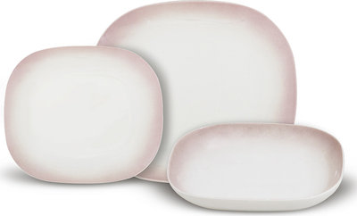 Servizi Tavola Servizio piatti new bone china 18 pezzi Primavera rosa