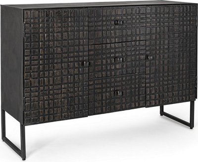 Credenze e madie Credenza 2 ante - 3 cassetti Dorset, nero