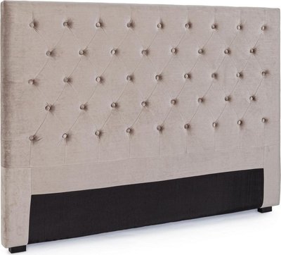 Letti Testiera letto Caspar grigio chiaro 160