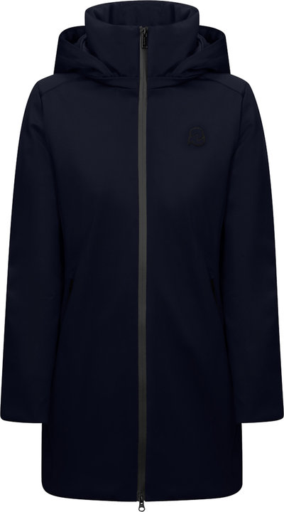 Giaccone lungo cappuccio Blu scuro