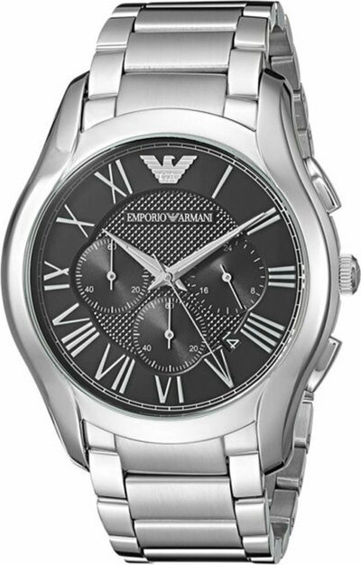 Orologi Orologio Cronografo da Polso Emporio Armani con cinturino in acciaio movimento al Quarzo Argento