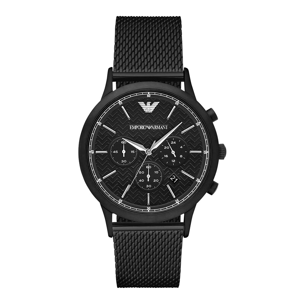 Image of Orologio Cronografo da Polso Emporio Armani con cinturino in acciaio movimento al Quarzo Nero