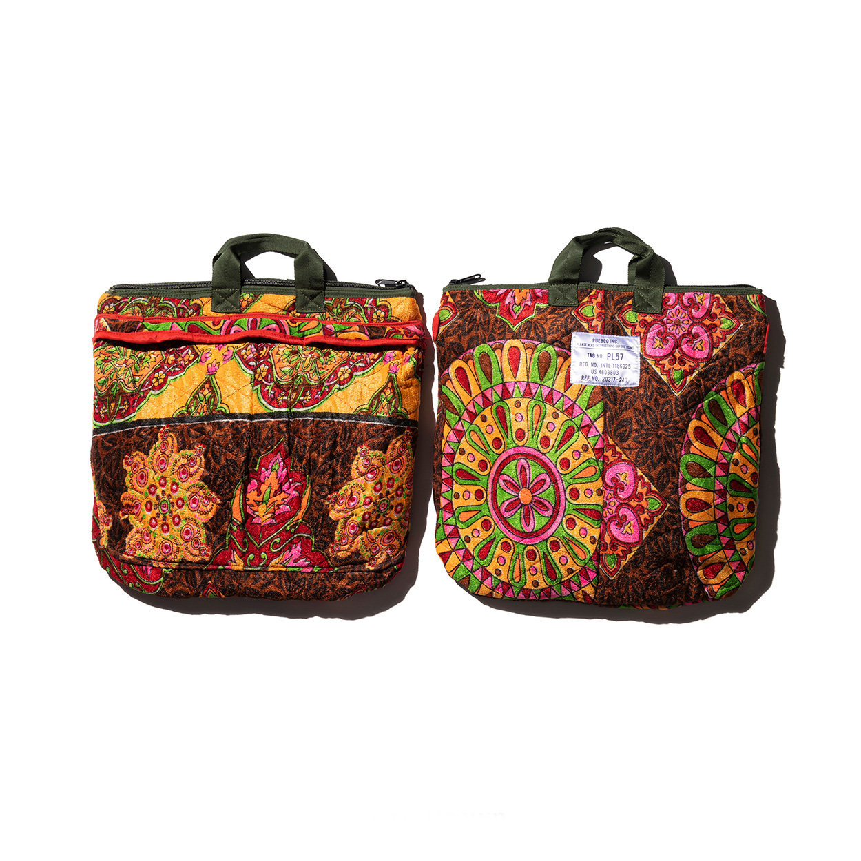 Image of Borsa casco mao's in cotone poliestere multicolore