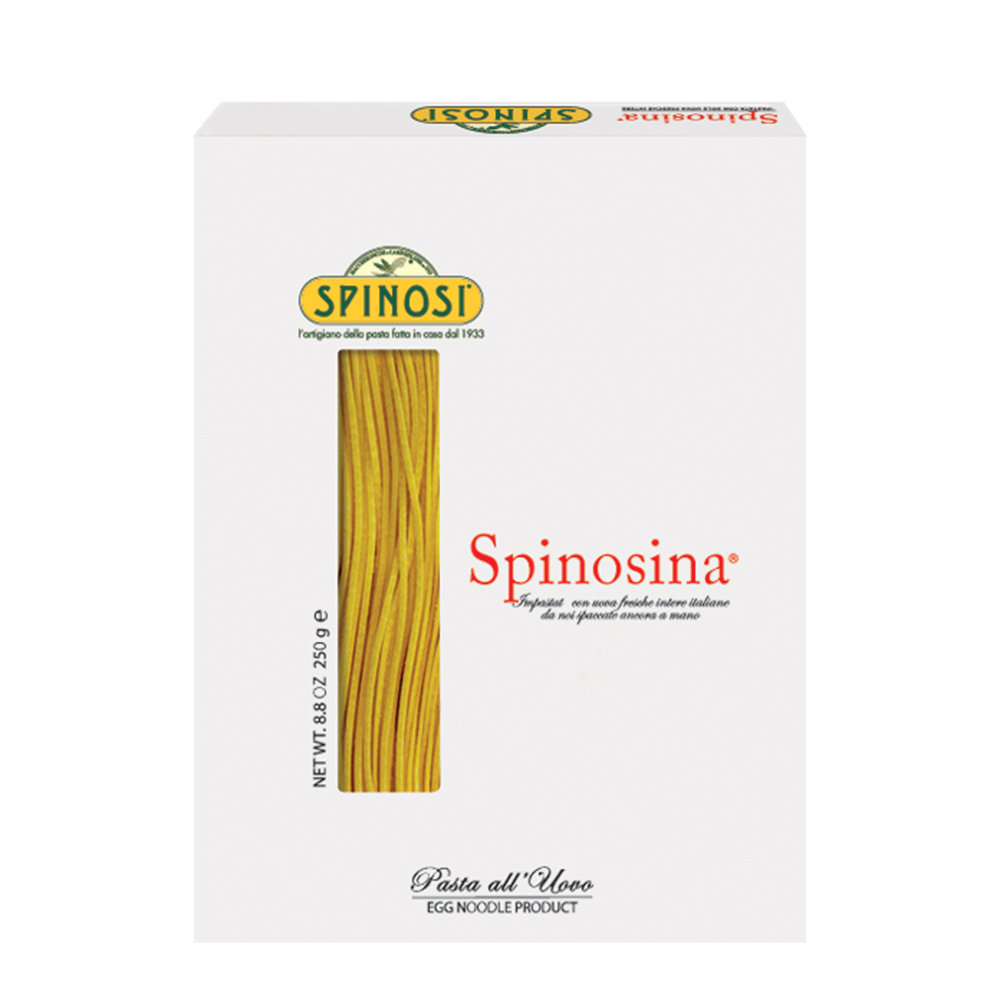 12 confezioni di pasta: 6 Spinosina 250 gr.- 6 Spinobelli 250 gr.