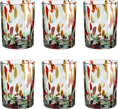 Bicchieri Set 6 pz. Banderoles bicchiere acqua h.10 cm verde