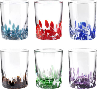 Bicchieri Set 6 pz. Venise bicchere acqua h.10 cm assortiti