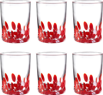 Bicchieri Set 6 pz. Venise bicchiere acqua h.10 cm rosso