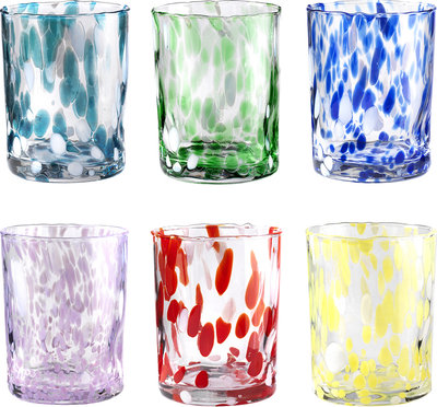 Bicchieri Set 6 pz. Carnaval bicchere acqua h.10 assotiti