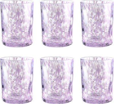 Bicchieri Set 6 pz. Carnaval bicchiere acqua h.10 cm rosa
