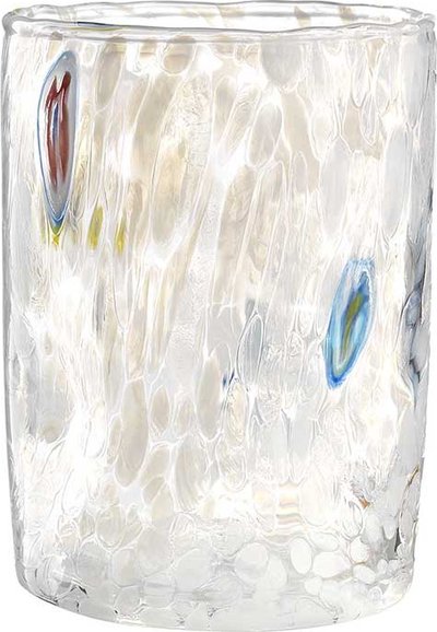 Set 6 pz. Murrine bicchiere acqua h.10 cm bianco