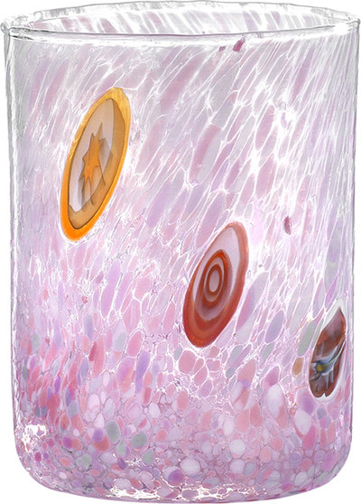 Set 6 pz. Murrine bicchiere acqua h.10 cm rosa