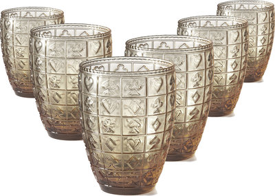 Bicchieri Set 6 pz. Casinò bronzo bicchiere h.10 cm
