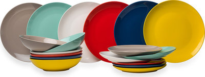 Servizi Tavola Linea Mitika - set tavola 18 pz. Mitika, multicolore