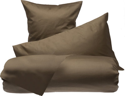 Biancheria Letto Parure letto, cioccolato 806S - piazza e mezzo