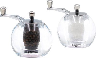 Accessori per la tavola Set macina Sale e Pepe "Pesaro-Urbino" acrilico con maniglia 9 cm