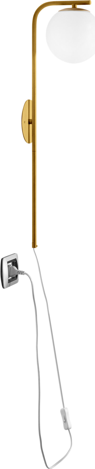 Lampade da parete Applique Odisseo in Metallo e Vetro Oro 1xe14 5x15x15