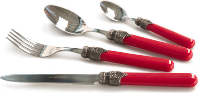 Set 24 pezzi tavola linea CLASSIC, corallo