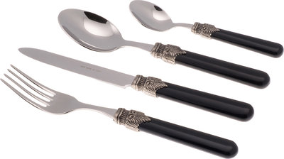 Set 24 pezzi tavola linea CLASSIC, nero