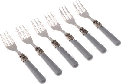 Set 6 pezzi forchettine dolce linea CLASSIC, grigio