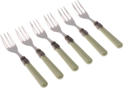 Set 6 pezzi forchettine dolce linea CLASSIC, salvia