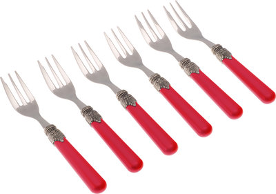 Set 6 pezzi forchettine dolce linea CLASSIC, corallo