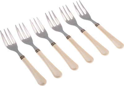 Set 6 pezzi forchettine dolce linea GIULIETTA, avorio