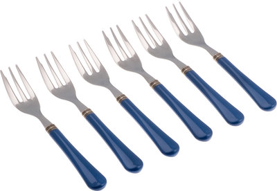 Set 6 pezzi forchettine dolce linea GIULIETTA, blu