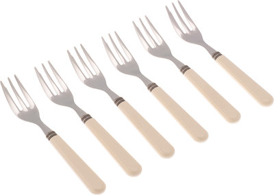 Set 6 pezzi forchettine dolce linea MISTRAL, avorio