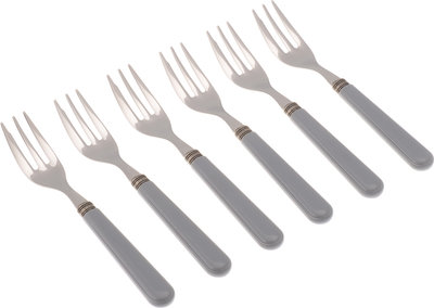 Set 6 pezzi forchettine dolce linea MISTRAL, grigio