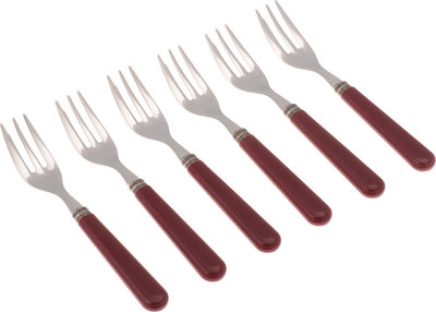 Set 6 pezzi forchettine dolce linea MISTRAL, bordeaux