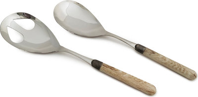 Posate Set 2 pezzi insalata linea CORTINA, rovere