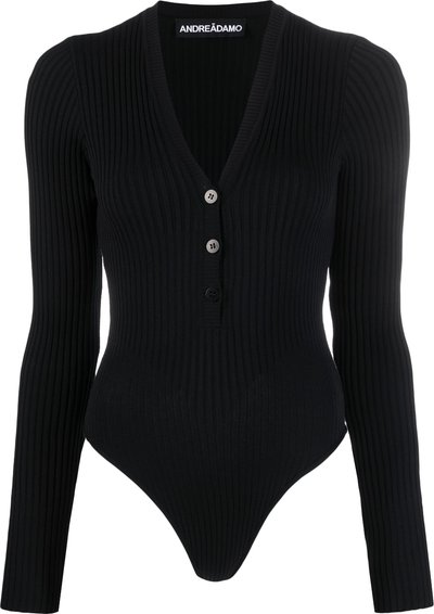 T-shirt Body in maglia a coste