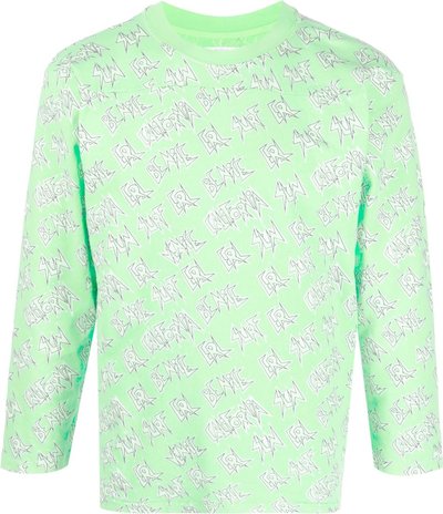 T-shirt Maglietta a maniche lunghe stampata unisex lavorata a maglia
