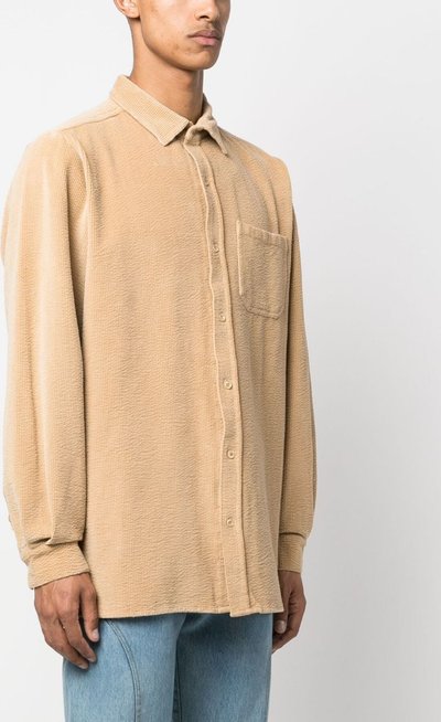 Camicie Camicia unisex in velluto a coste intrecciata