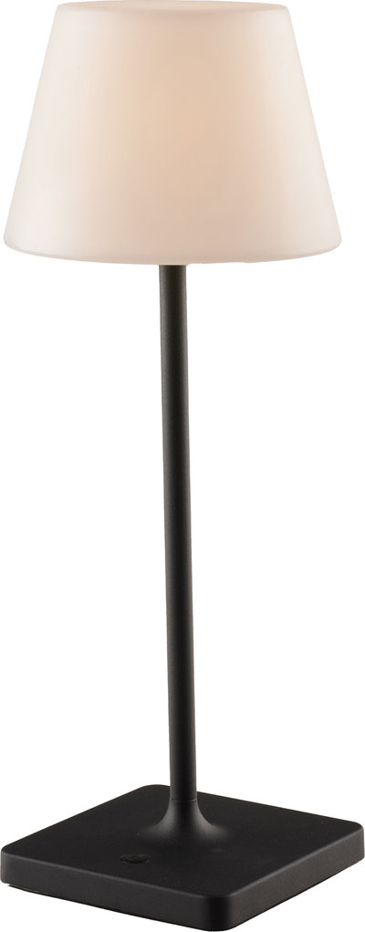 Outdoor Lampada da Tavolo Ricaricabile Jammin Nero in Metallo 3000k(luce Calda) Con Dimmer Ip54 .