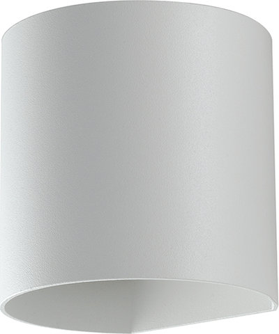 Applique Led Per Esterno Golf Cilindrica Bianca Con Luce Biemissione 2x3,5w 4000k e Naturale)