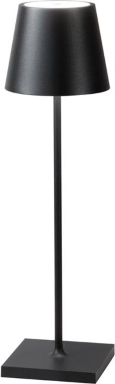Outdoor Lampada Led Ricaricabile Drink in Metallo Nero Con Dimmer Luce Alda (3000k)