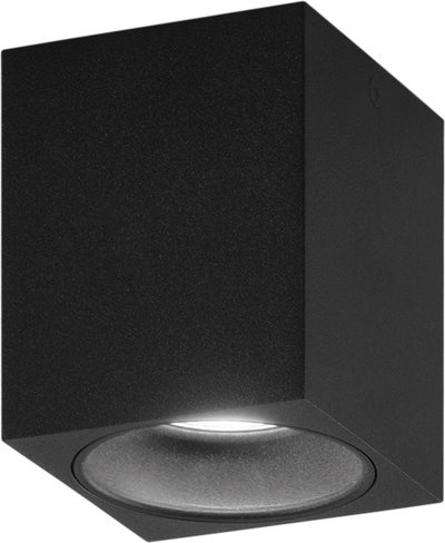 Lampade da soffitto Plafoniera Town Quadrata Nera (1xgu10)