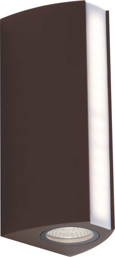 Outdoor Applique Led Per Esterno Ray Bronzo Con Emissione Multidirezionale 14w 4000k e Naturale)